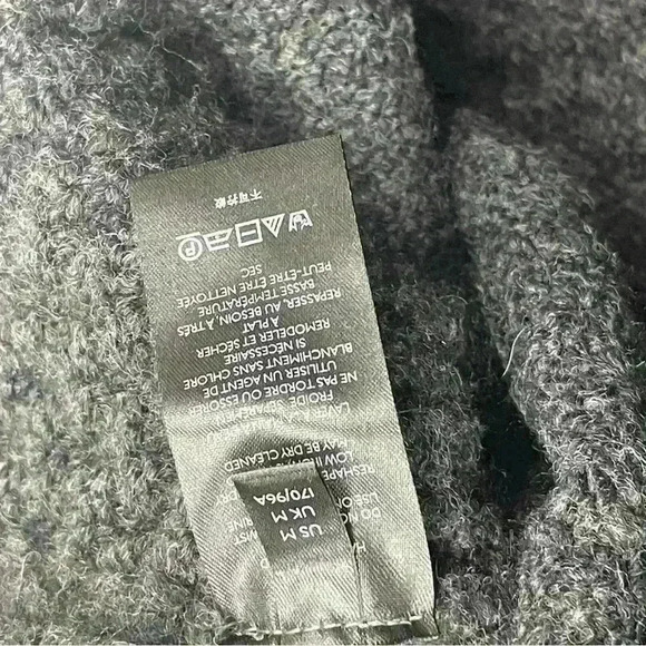 ANTHROPOLOGIE Bia Mock Neck Tunic Sweater Carbon Gray M Soft - Picture 7 of 9